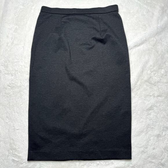 GRACE ELEMENTS Charcoal Gray Zip Front Stretch Pencil Skirt size Small - Picture 3 of 7